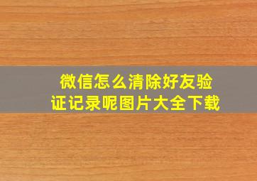 微信怎么清除好友验证记录呢图片大全下载