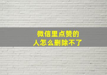 微信里点赞的人怎么删除不了