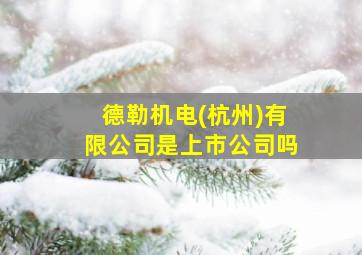 德勒机电(杭州)有限公司是上市公司吗