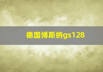 德国博斯纳gs128