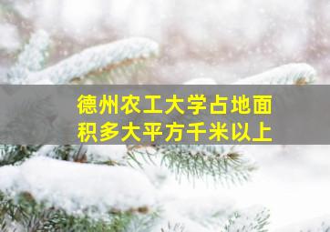 德州农工大学占地面积多大平方千米以上