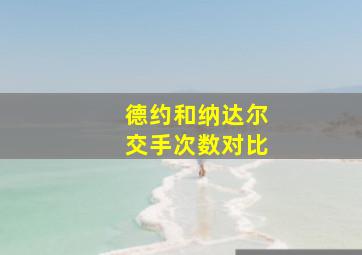 德约和纳达尔交手次数对比