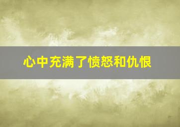 心中充满了愤怒和仇恨