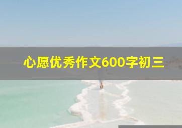 心愿优秀作文600字初三