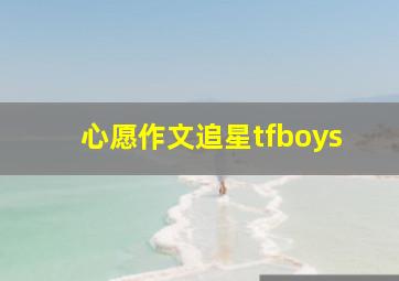 心愿作文追星tfboys