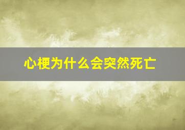 心梗为什么会突然死亡