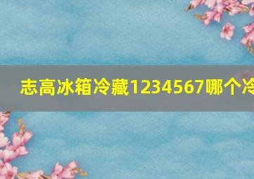 志高冰箱冷藏1234567哪个冷