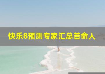 快乐8预测专家汇总苦命人