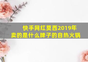 快手网红莫西2019年卖的是什么牌子的自热火锅