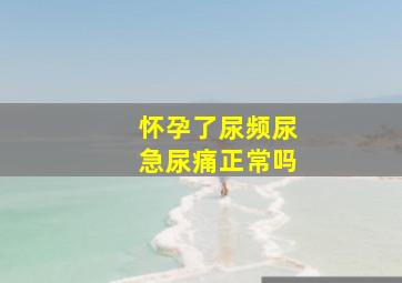 怀孕了尿频尿急尿痛正常吗