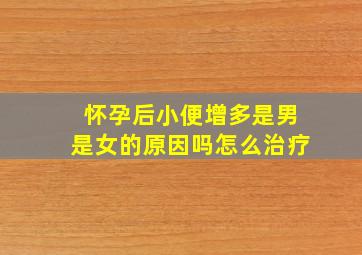 怀孕后小便增多是男是女的原因吗怎么治疗