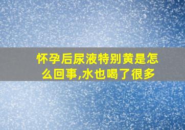 怀孕后尿液特别黄是怎么回事,水也喝了很多