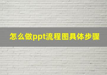 怎么做ppt流程图具体步骤