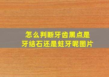 怎么判断牙齿黑点是牙结石还是蛀牙呢图片