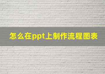 怎么在ppt上制作流程图表