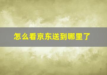 怎么看京东送到哪里了