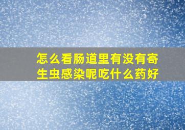 怎么看肠道里有没有寄生虫感染呢吃什么药好