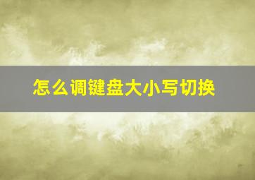 怎么调键盘大小写切换