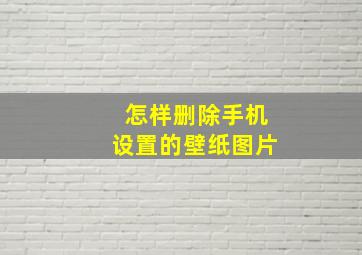 怎样删除手机设置的壁纸图片