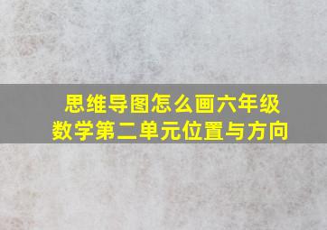 思维导图怎么画六年级数学第二单元位置与方向