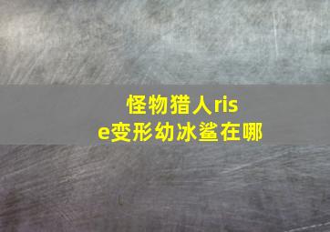 怪物猎人rise变形幼冰鲨在哪