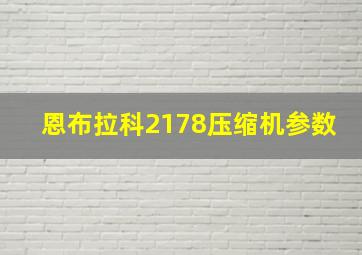 恩布拉科2178压缩机参数