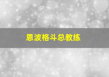 恩波格斗总教练