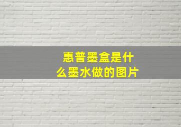 惠普墨盒是什么墨水做的图片