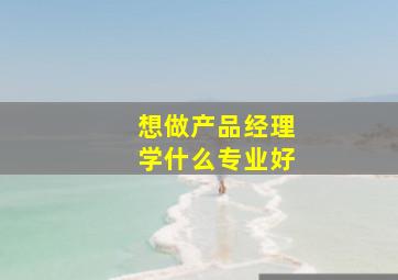 想做产品经理学什么专业好