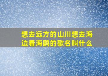 想去远方的山川想去海边看海鸥的歌名叫什么