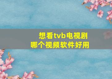 想看tvb电视剧哪个视频软件好用