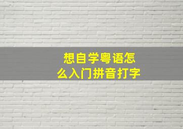 想自学粤语怎么入门拼音打字