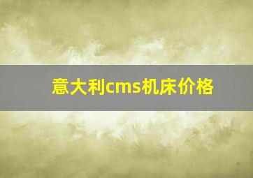 意大利cms机床价格