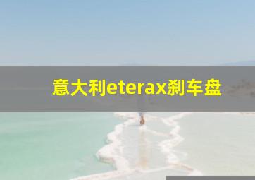 意大利eterax刹车盘