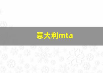 意大利mta