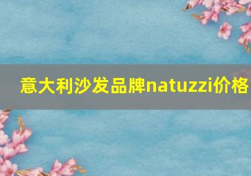 意大利沙发品牌natuzzi价格