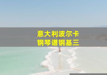 意大利波尔卡钢琴谱钢基三