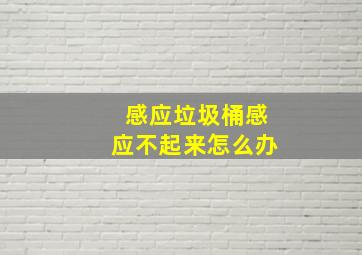 感应垃圾桶感应不起来怎么办