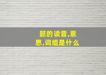 懿的读音,意思,词组是什么