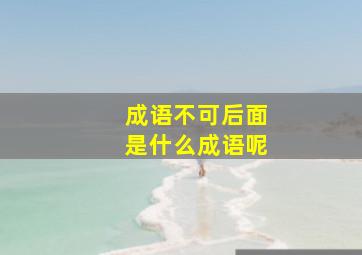 成语不可后面是什么成语呢