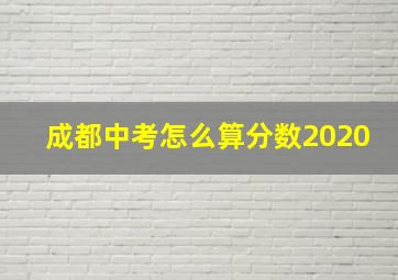 成都中考怎么算分数2020