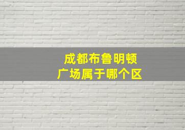 成都布鲁明顿广场属于哪个区