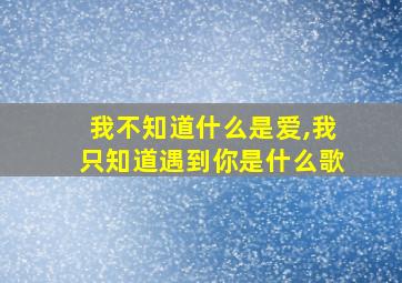 我不知道什么是爱,我只知道遇到你是什么歌