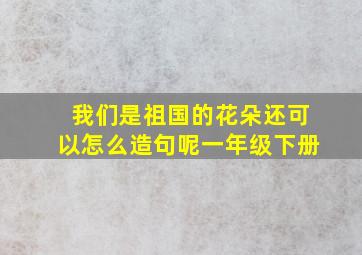 我们是祖国的花朵还可以怎么造句呢一年级下册