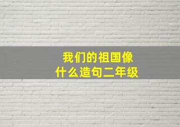 我们的祖国像什么造句二年级