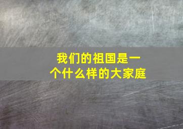 我们的祖国是一个什么样的大家庭