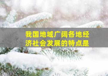 我国地域广阔各地经济社会发展的特点是