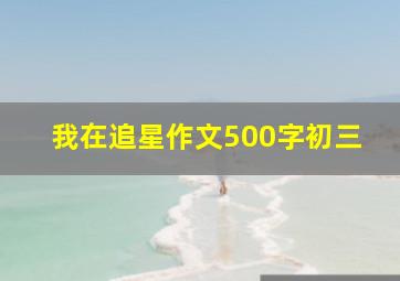 我在追星作文500字初三