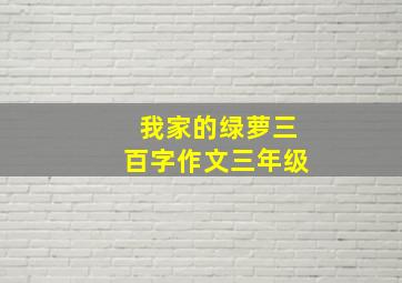 我家的绿萝三百字作文三年级