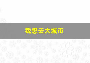 我想去大城市